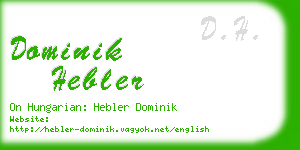 dominik hebler business card